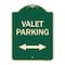 Signmission Valet Parking W/ Bidirectional Arrow Heavy-Gauge Aluminum Sign, 24" x 18", G-1824-22751 A-DES-G-1824-22751 - alternate 1
